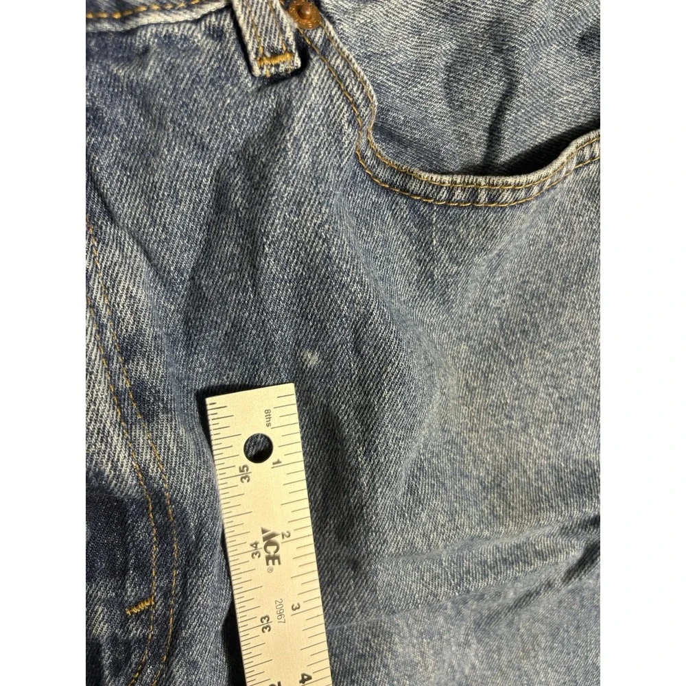 Levis 505 Vintage Orange‎ Tab Blue Light Wash Denim Jeans Straight Reg Fit 40x32